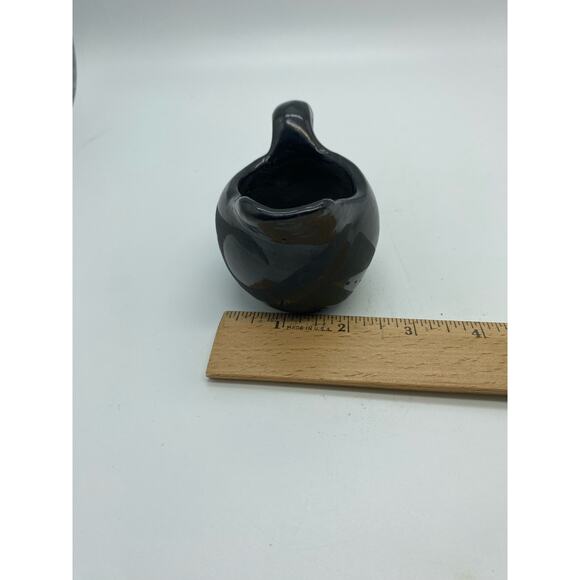 Vintage Santa Clara Black on Black Art Pottery small pitcher unsigned - Picture 6 of 8
